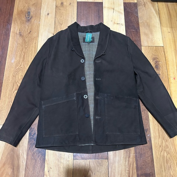 Orvis Other - New Orvis Shawl Leather Jacket Brown Men's size Large NEW